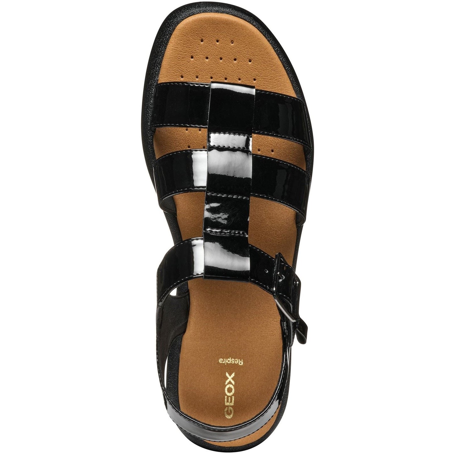 Geox D CAMALEI Synthetic Polyurethane Women's Black Sandals