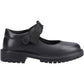 Hush Puppies Astrid Bow Leather Youth Black Shoes