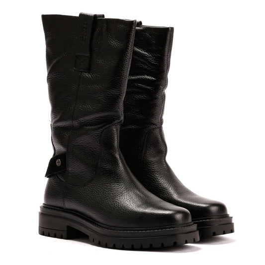 Osprey London The Gabarron Leather Women's Black Boots