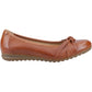 Hush Puppies Lilith Leather Women's Tan Standard Flats