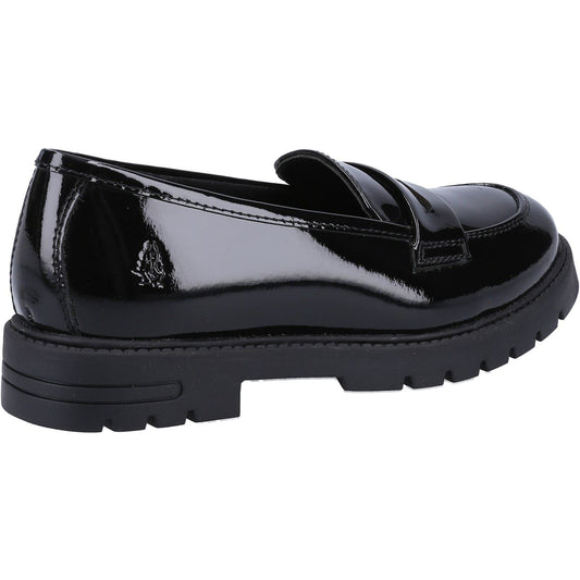 Hush Puppies Hazel Patent Leather Youth Black Loafers