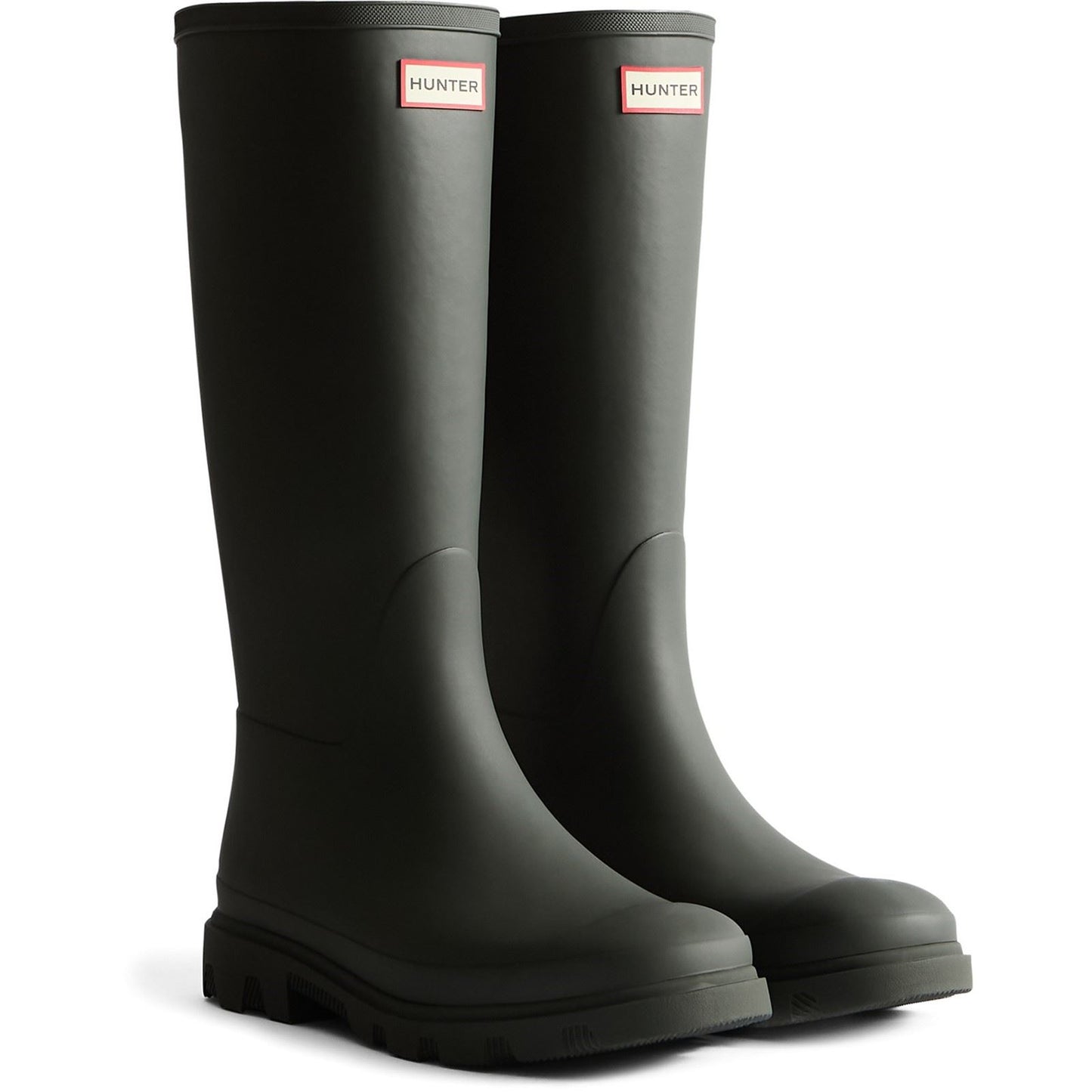 Hunter Downpour Tall Boot Rubber Women's Dark Olive Wellington Boots