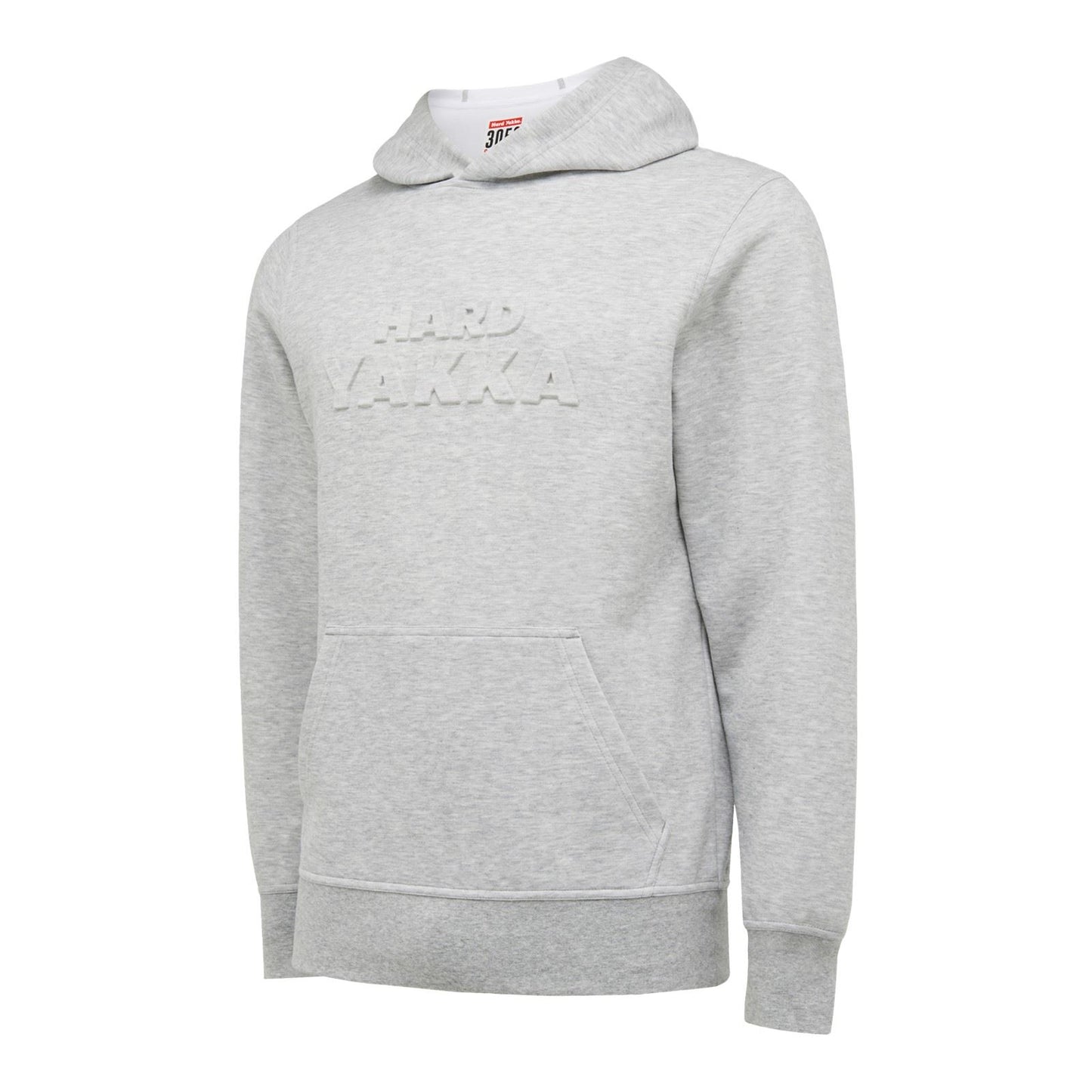 Hard Yakka Men's Embossed Pullover Hoodie in Light Grey Marle