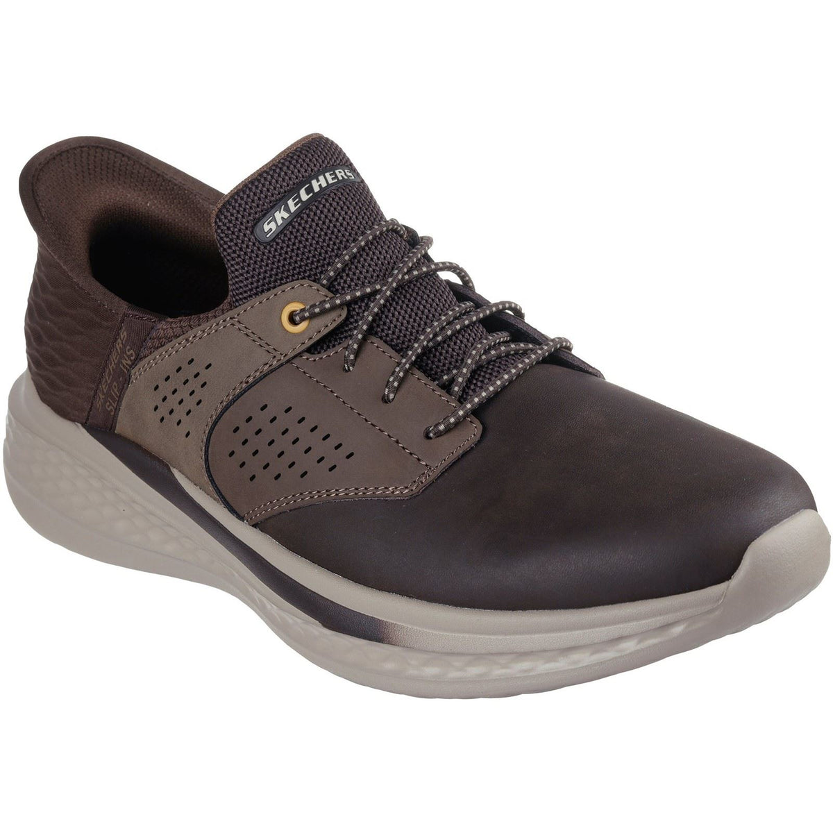 Skechers Slade Macklin Leather Men's Chocolate Trainers