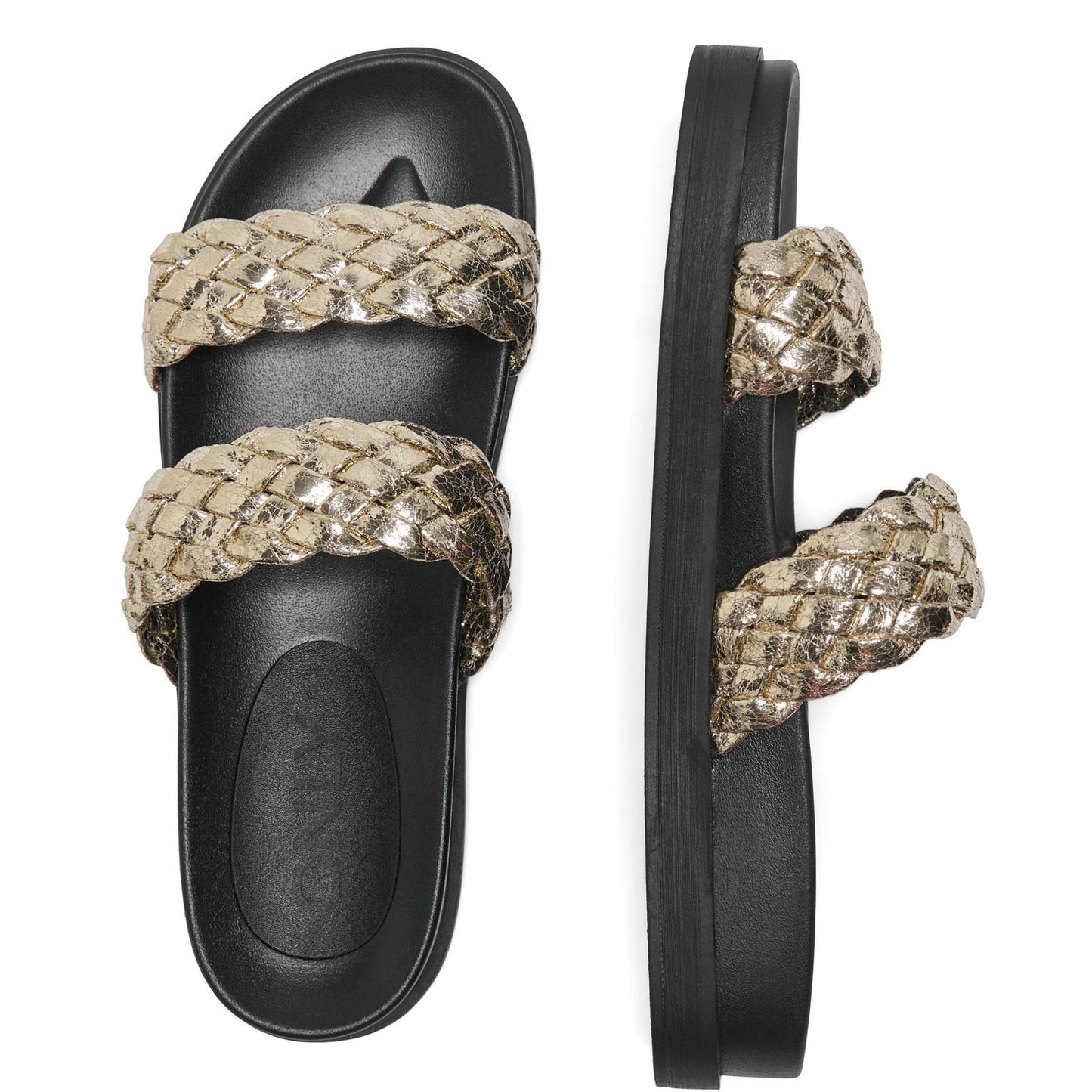 ONLY MINNIE-16 Polyurethane Women's Gold Sandals