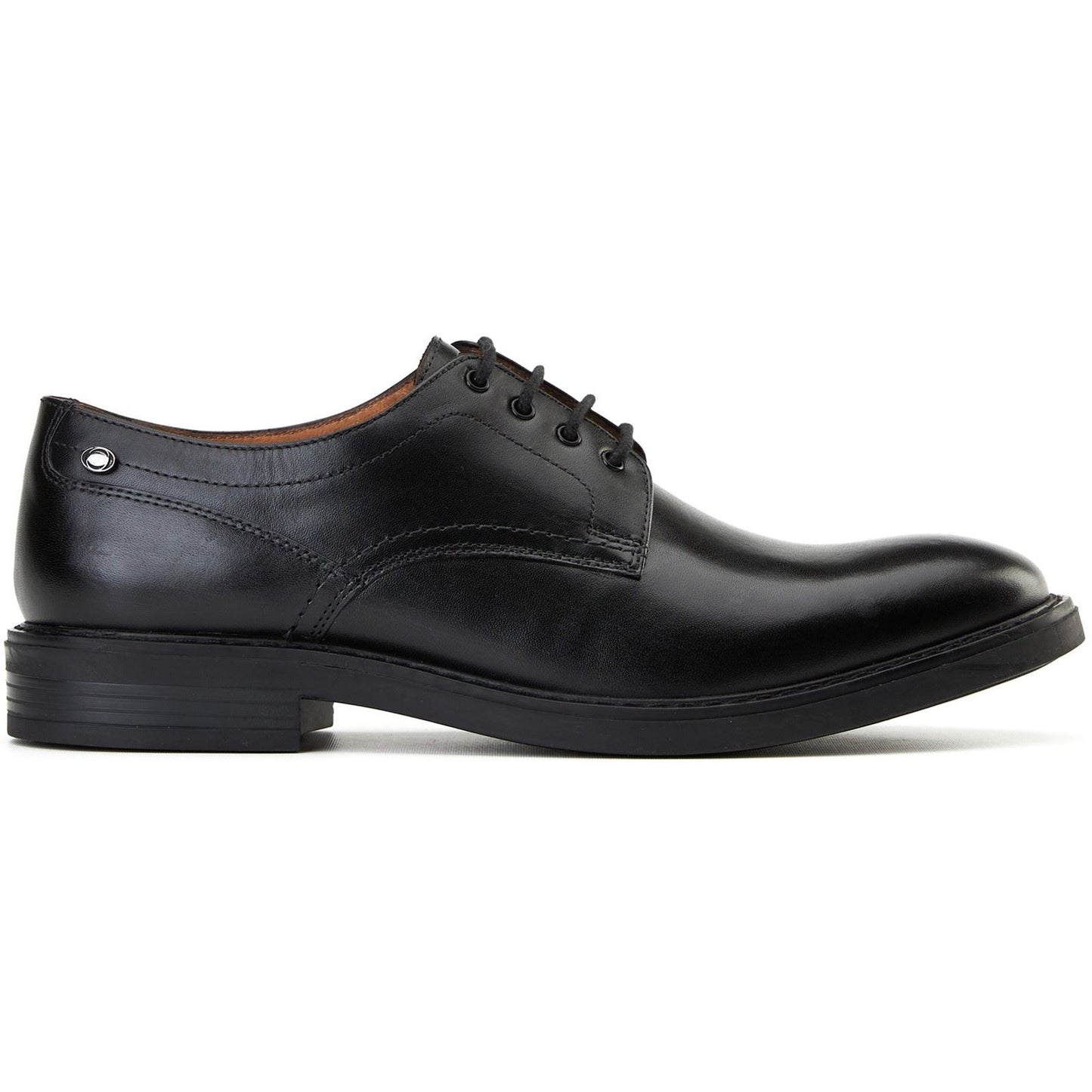 Base London Durham Leather Men's Black Lace-Up Shoes