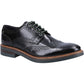 Base London Men's Woburn Hi-Shine Brogue Shoe in Black