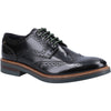 Base London Men's Woburn Hi-Shine Brogue Shoe in Black