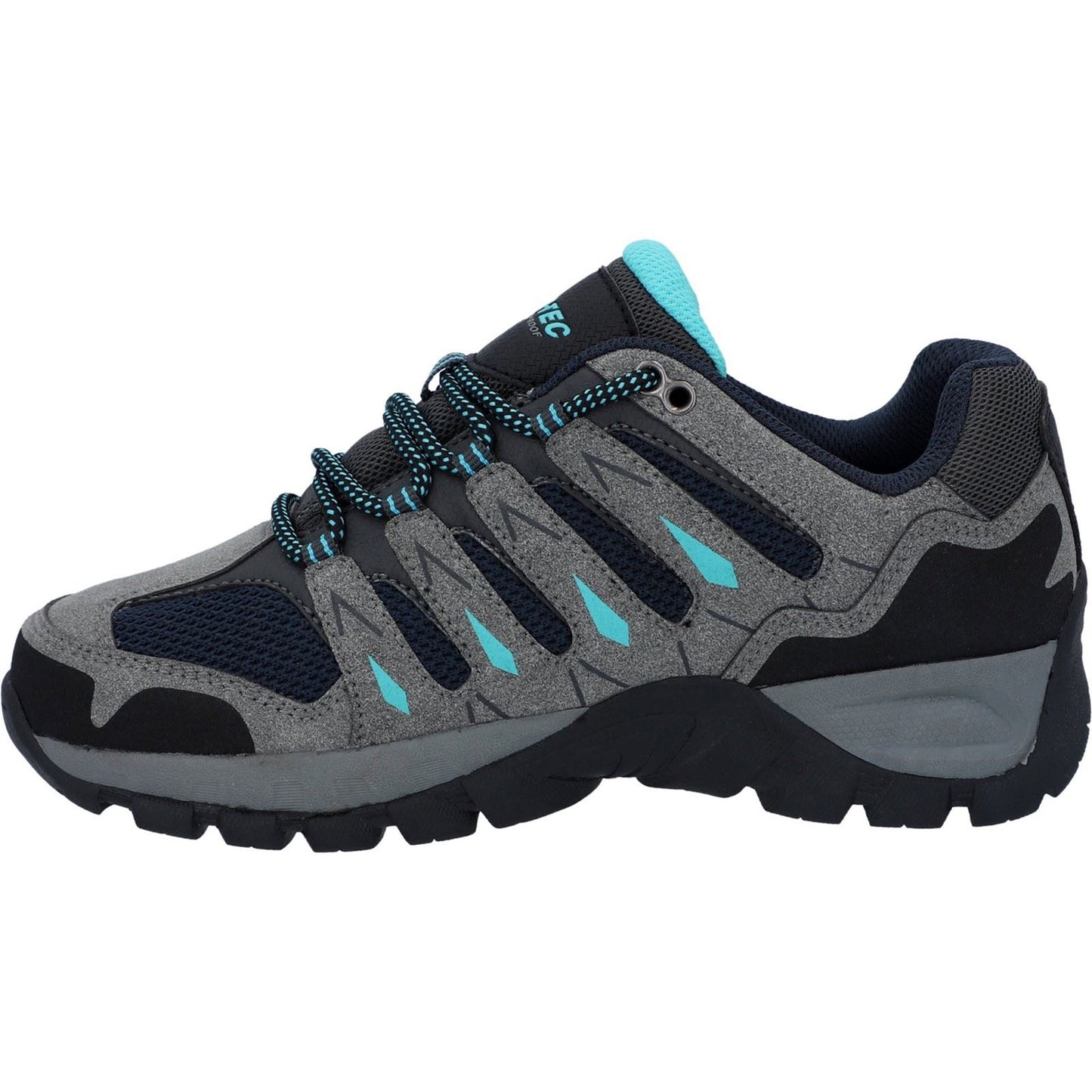 Hi-Tec Corzo Low PU Suede Women's Cool Grey/Navy Blue/Curacao Hiking Boots