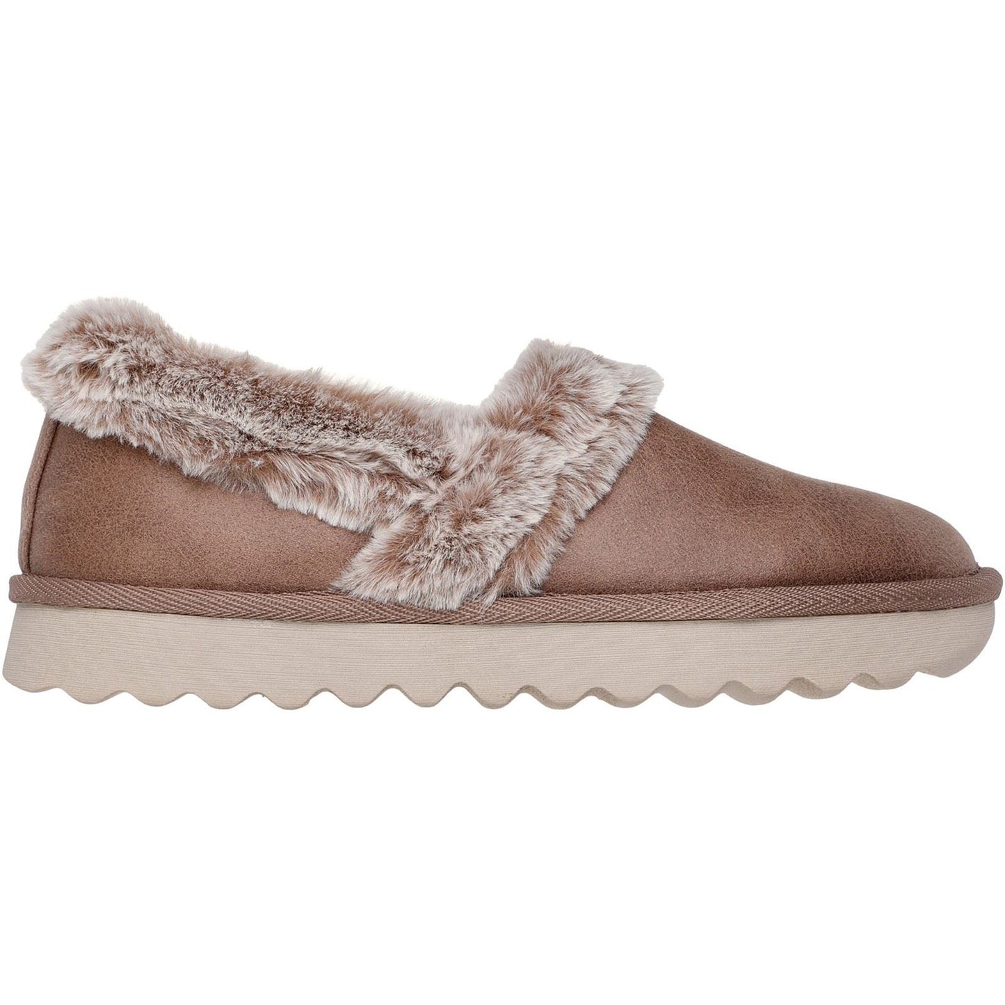 Skechers Cozy Up Polyester Women's Taupe Slippers