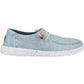 HEYDUDE Women's Wendy Heathered Slub Tropical Shoe in Blue