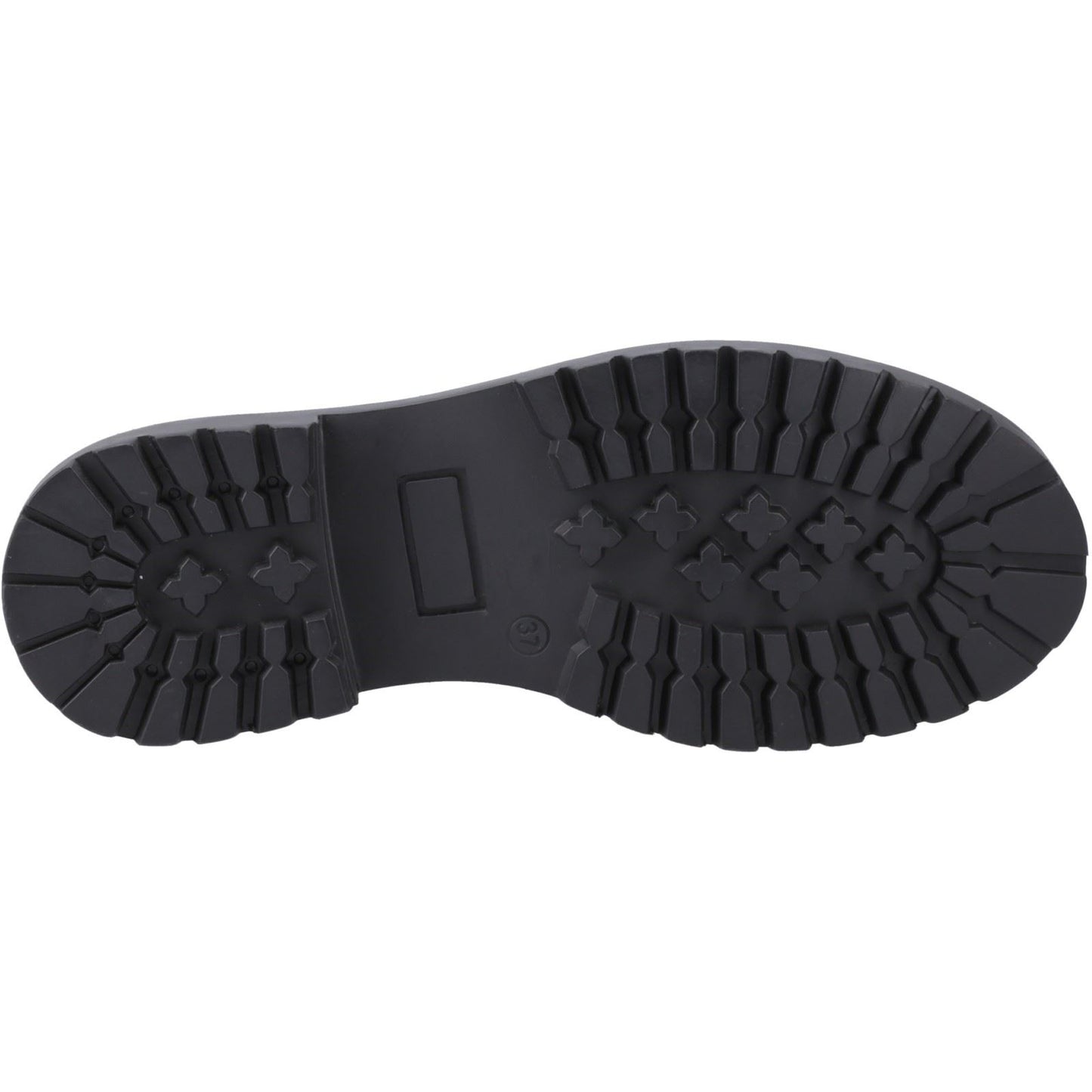 Hush Puppies Aubrey Lace Up Leather Youth Black Derby Shoes