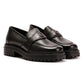 Osprey London The Greenwich Leather Women's Black Loafers