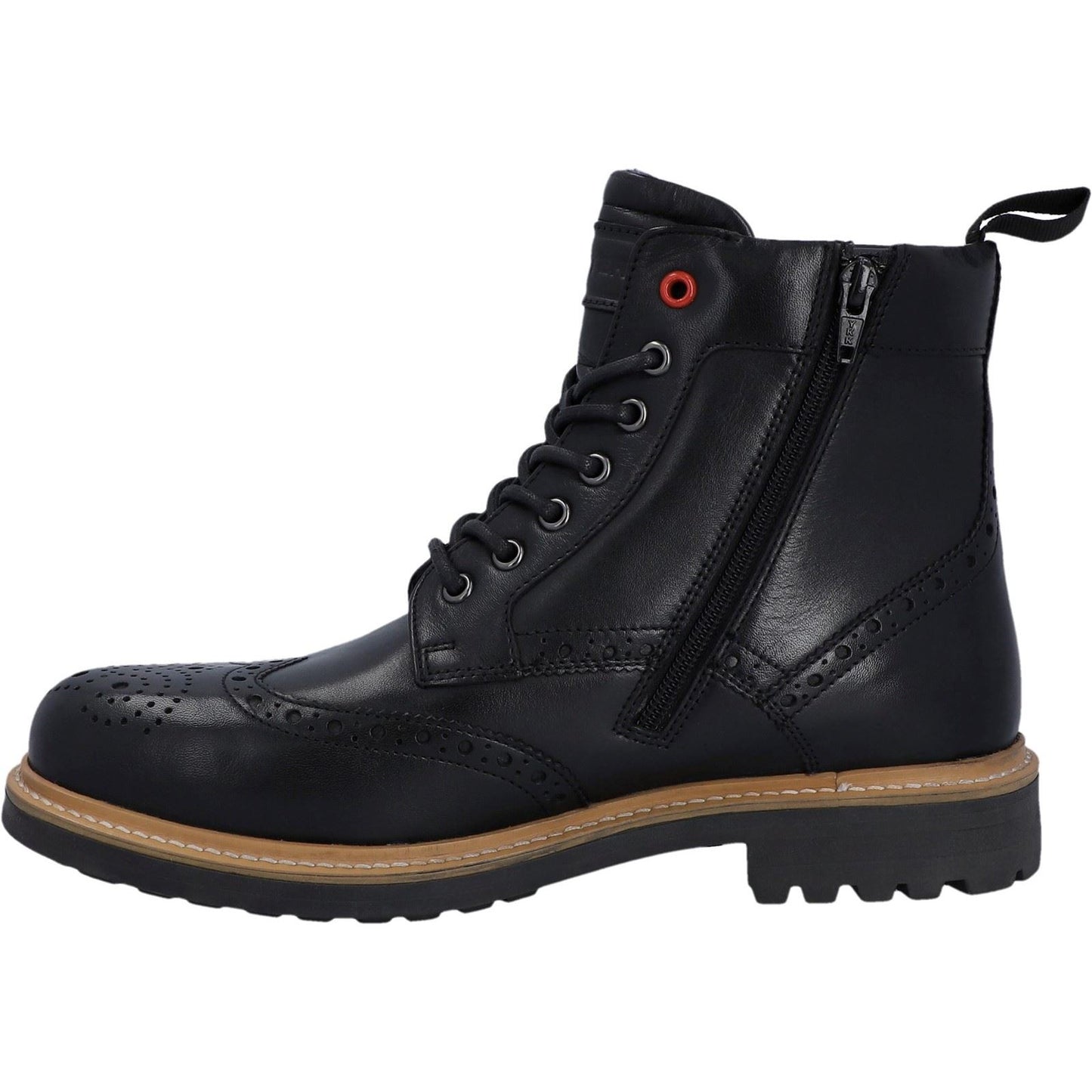 Hunter Men's Cawdor Brogue Ankle in Black
