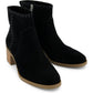 TOMS Delilah Heeled Suede Women's Black Heeled Ankle Boots