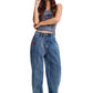Ed Hardy Crawling Dragon Washed Women's Mid Blue Jeans