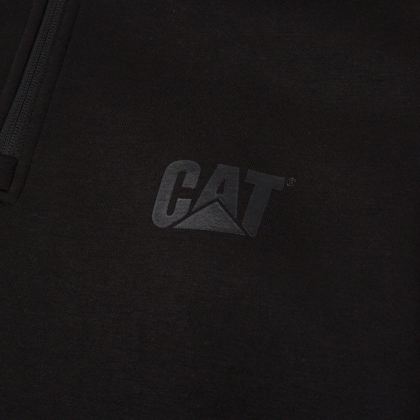 Caterpillar Essential 1/4 Zip Polyester Men's Black Sweatshirt