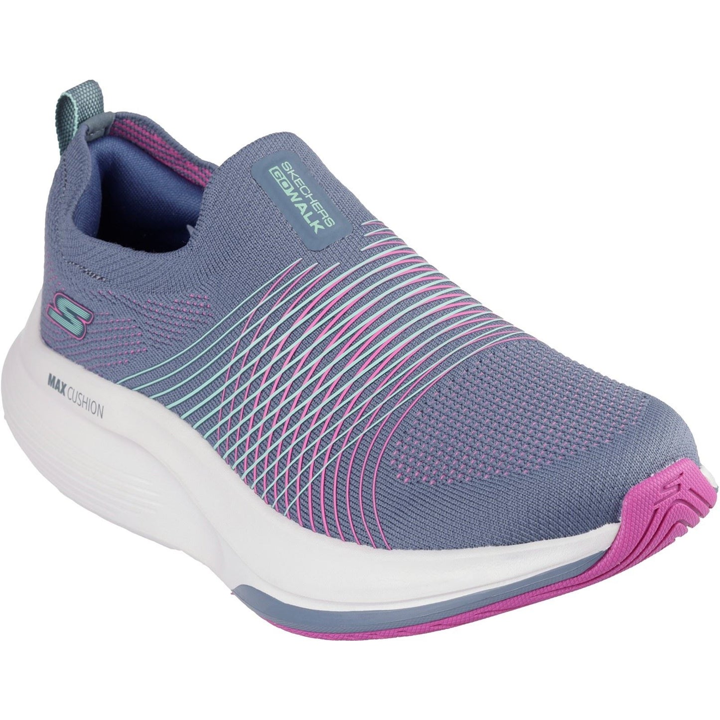 Skechers Women's GO WALK Max Walker Sally Shoes in Charcoal/Purple