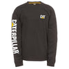 Caterpillar Men's Trademark Banner Long Sleeve T-Shirt in Black