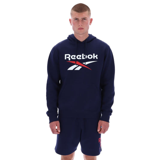 Reebok Trent 2-Col Logo Hoody Cotton Men's Blue Hoodie