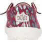 HEYDUDE Women's Wendy Corduroy Leo Shoes in Burgundy