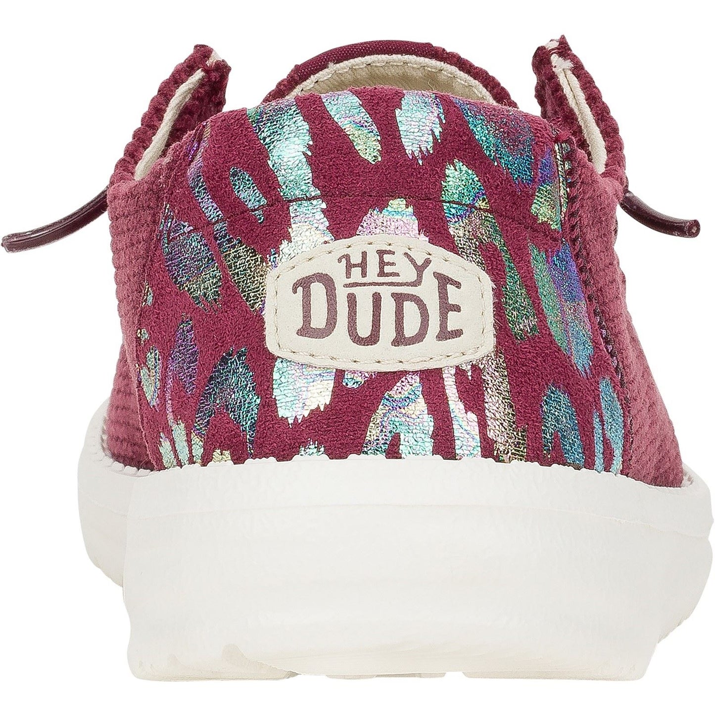 HEYDUDE Women's Wendy Corduroy Leo Shoes in Burgundy