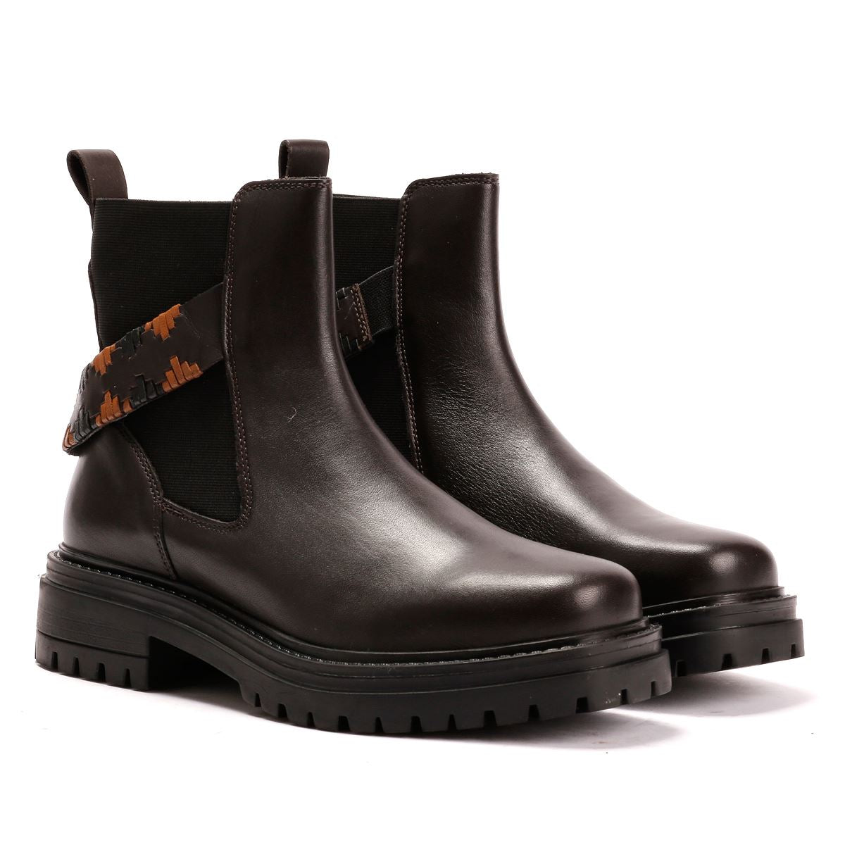 Osprey London The Guildford Chelsea Leather Women's Chocolate Boots