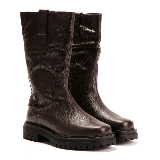 Osprey London The Gabarron Leather Women's Chocolate Boots