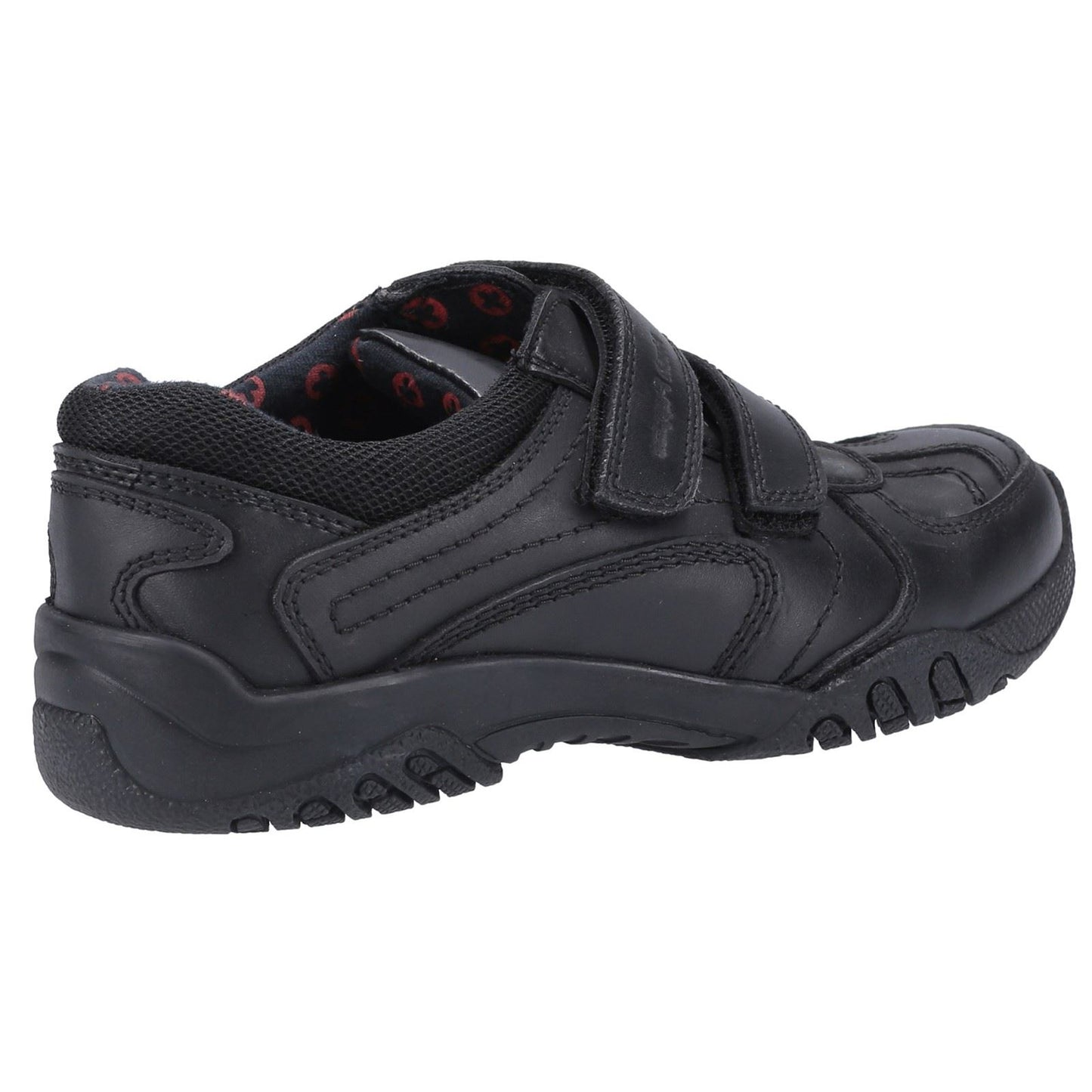 Hush Puppies Jezza 2 Junior Boys Black Leather Loafers