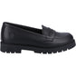 Hush Puppies Hazel Loafer Leather Youth Black Loafers