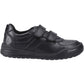 Hush Puppies Sully Leather Junior Black Shoes