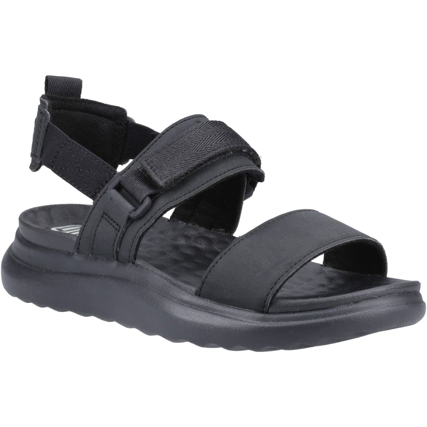 HEYDUDE Women's Collins Mono Sport Sandal in Black/Black