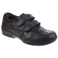 Hush Puppies Jezza Youth Boys Black Leather Loafers