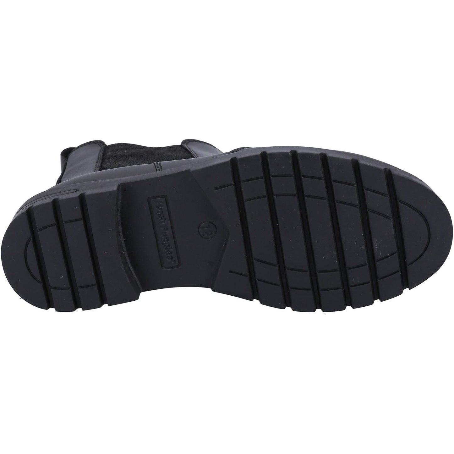 Hush Puppies Laura Leather Youth Black Boots