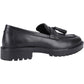 Hush Puppies Abigail Leather Youth Black Loafers