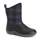 Muck Boots Women's Muckster II Mid Wellington in Black/Grey Plaid