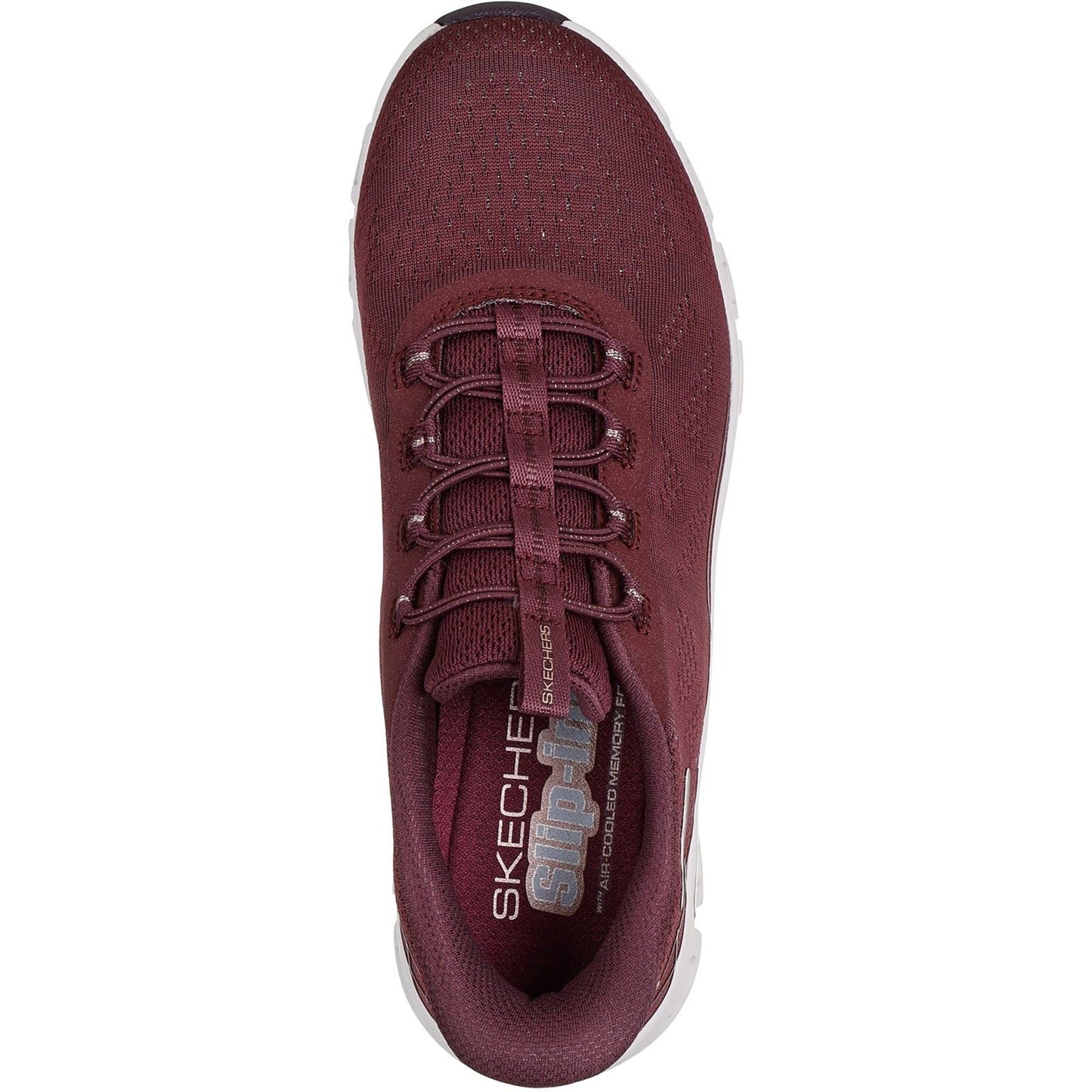 Skechers Glide-Step Elevate Amaze Textile Women's Burgundy Trainers