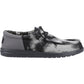HEYDUDE Wally Funk Overdye Cotton Men's Black/Granite Grey Moccasins Shoes