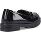 Hush Puppies Hazel Snaffle Leather Girl's Black Loafers