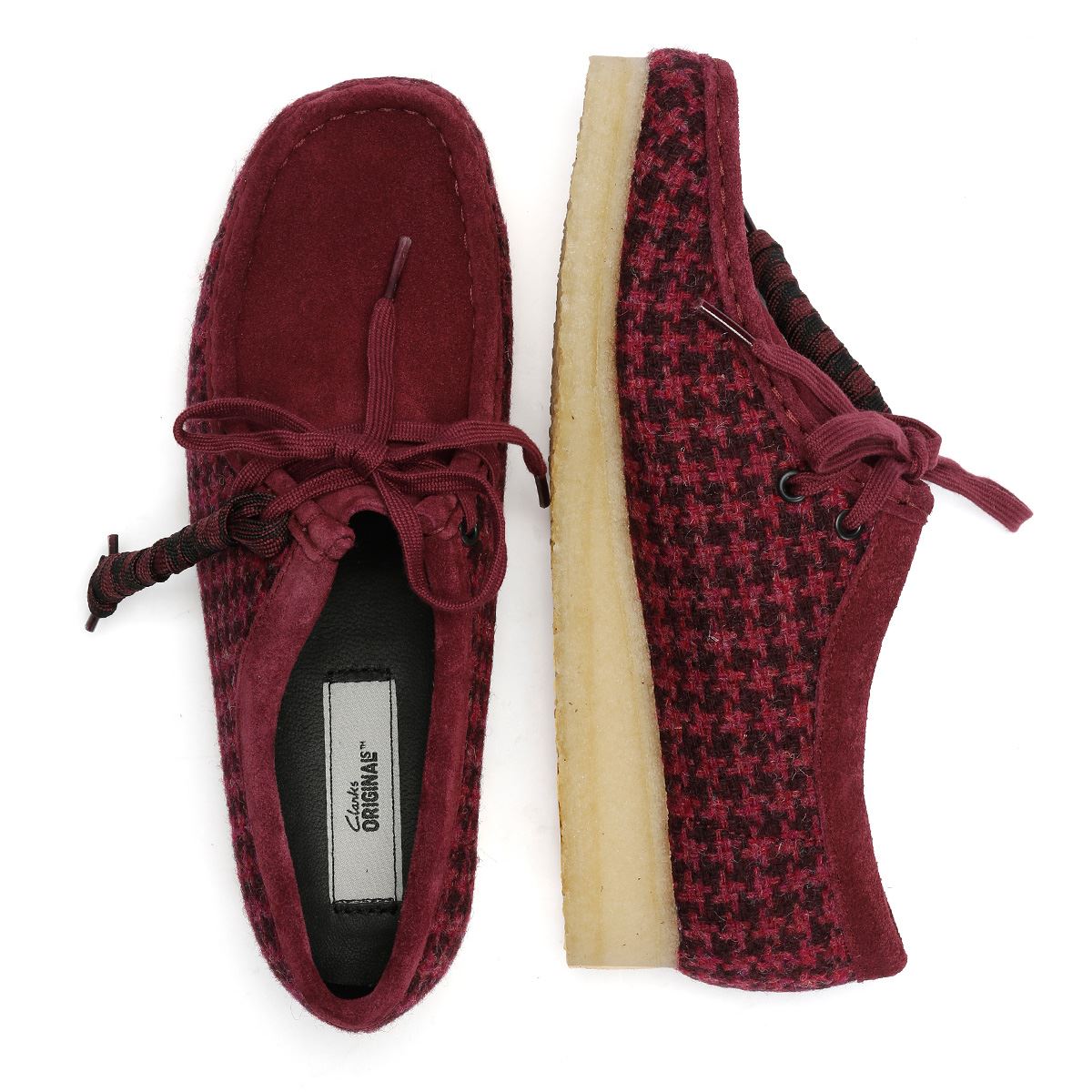 Clarks Originals Wallabee Harris Tweed Women's Purple Shoes