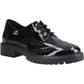 Hush Puppies Athena Patent Leather Black Brogues