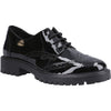 Hush Puppies Athena Patent Leather Black Brogues