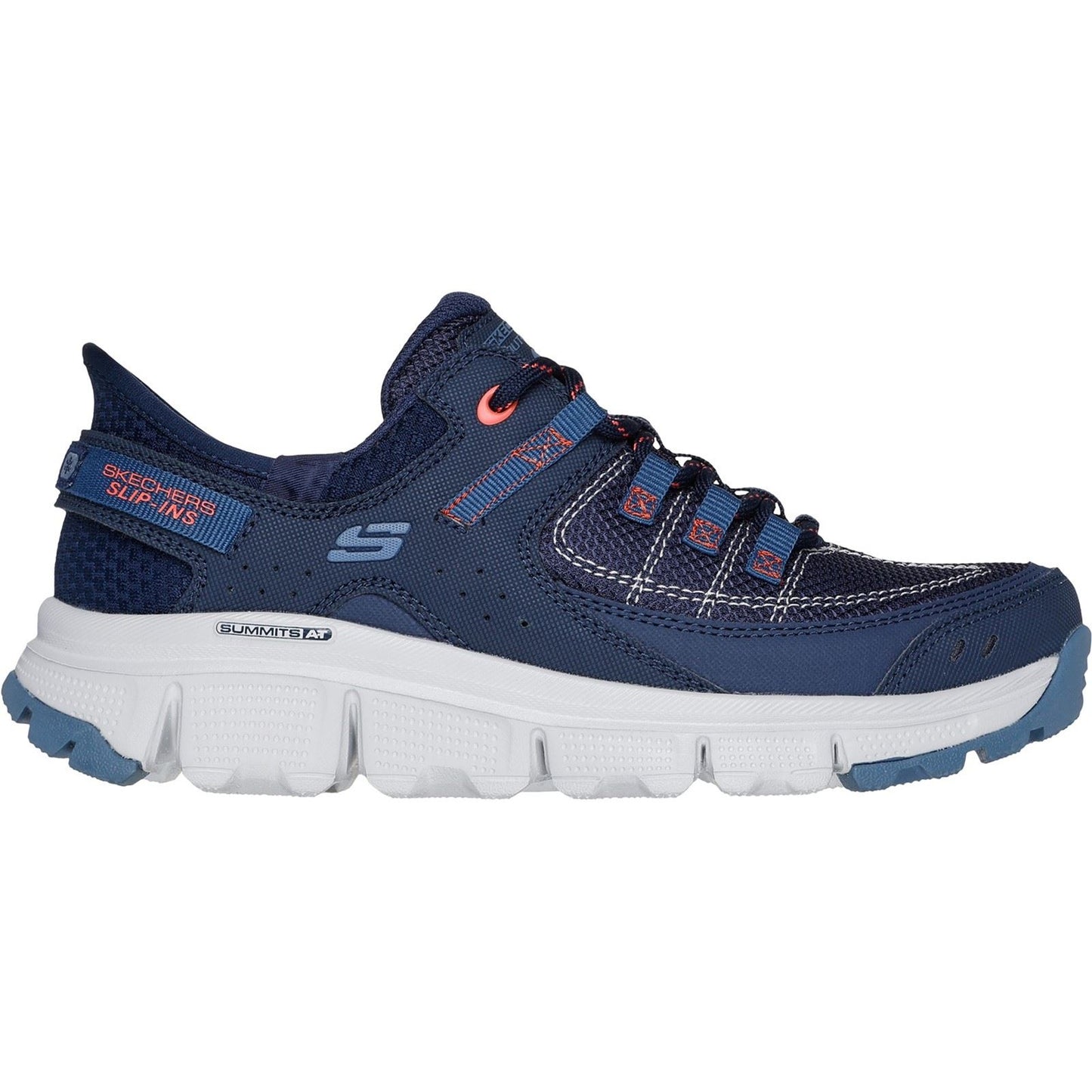 Skechers Women's Summits AT Hiking Shoes in Navy/Coral
