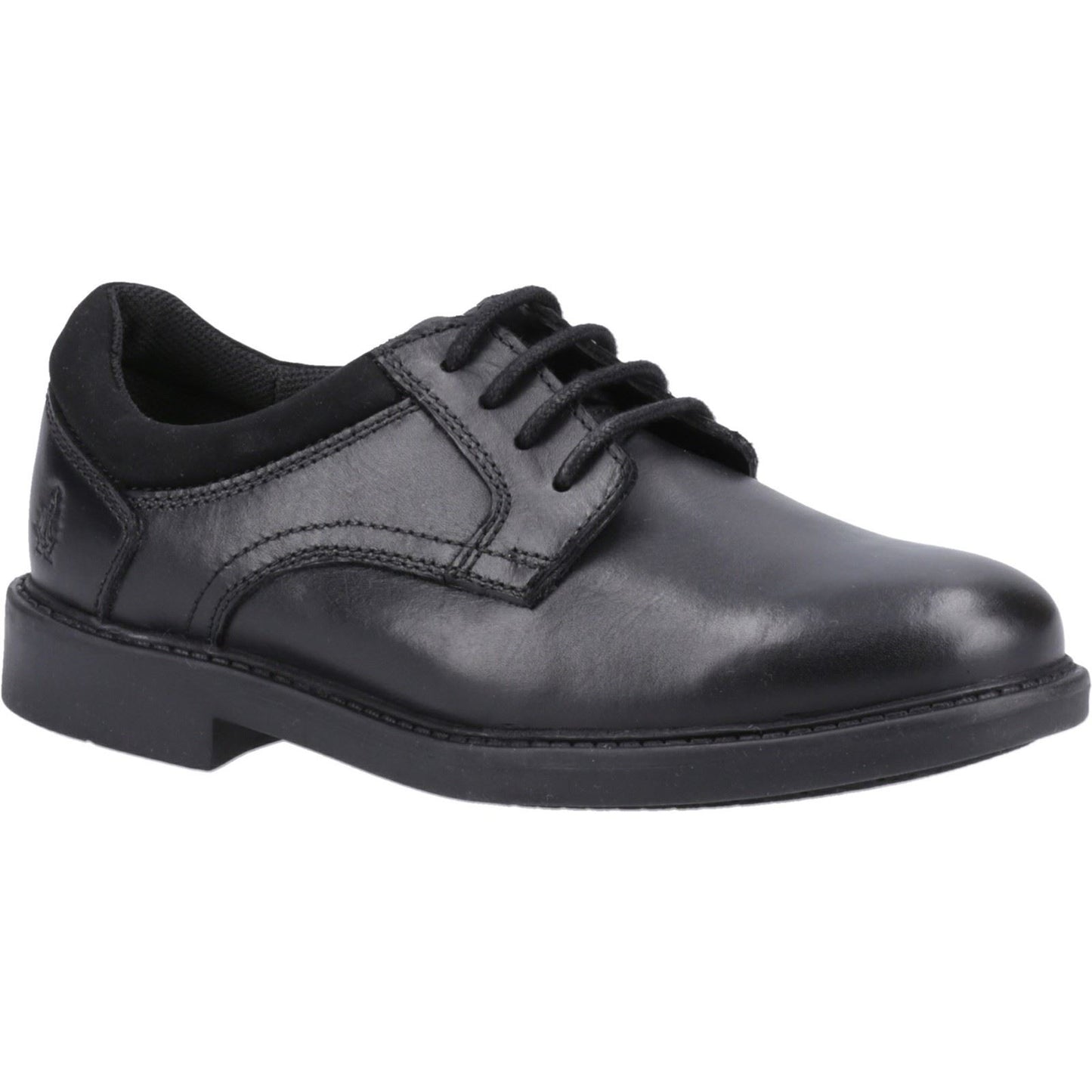 Hush Puppies Tommy Leather Youth Black Shoes