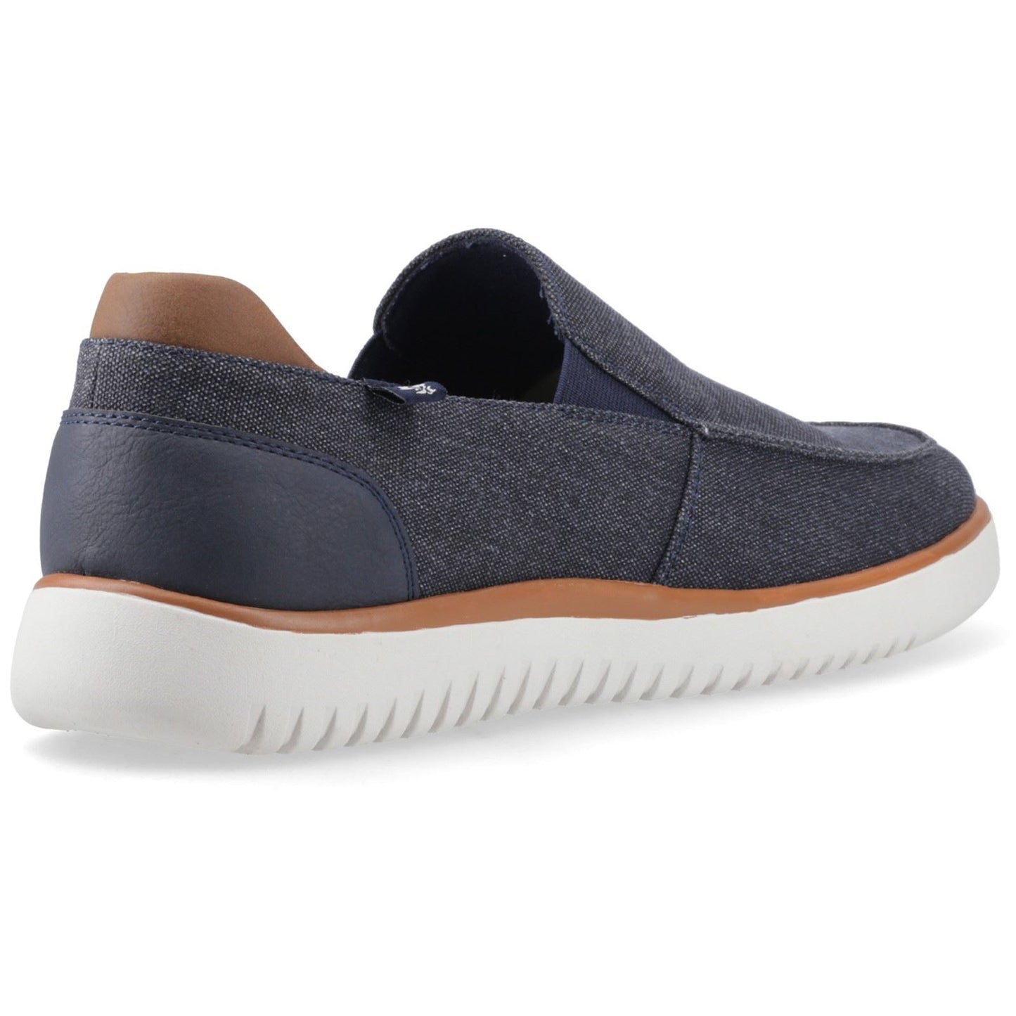 Hush Puppies Damon Slip on Textile Men's Navy Shoes
