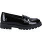 Hush Puppies Hazel Patent Leather Youth Black Loafers