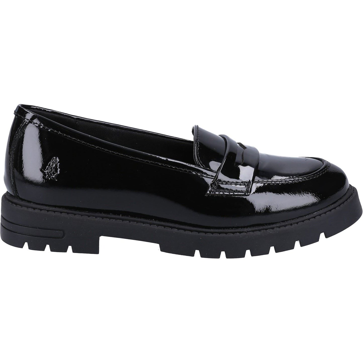 Hush Puppies Hazel Patent Leather Youth Black Loafers