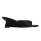 French Connection Tina Rhinestone Women's Black Wedge Sandals