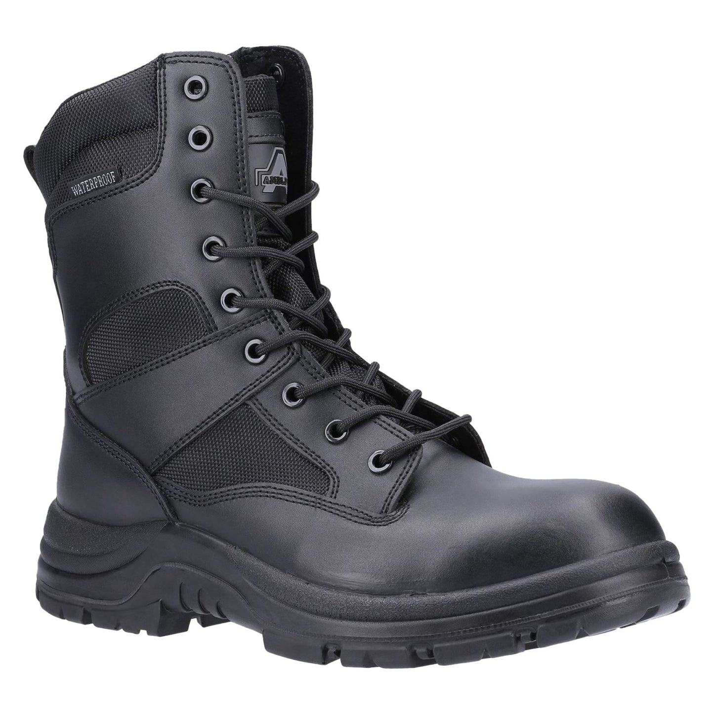 Amblers Safety Combat Hi-Leg Waterproof Metal Free Boot in Black