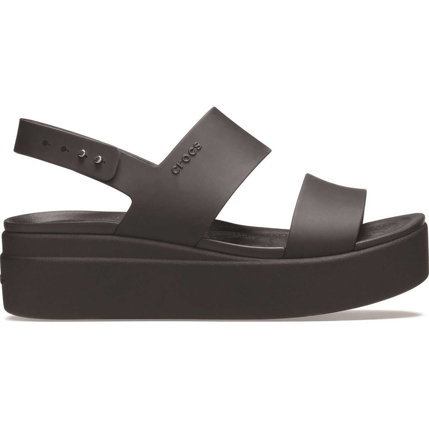 Crocs Women's Brooklyn Low Wedge Platform Sandal in Black